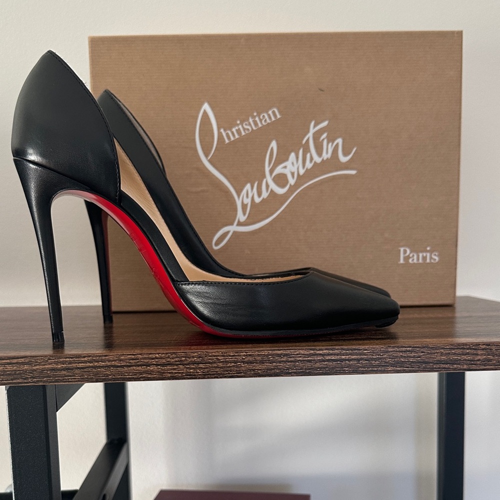 Christian Louboutin Elegant Black Heels with Signature Red Soles